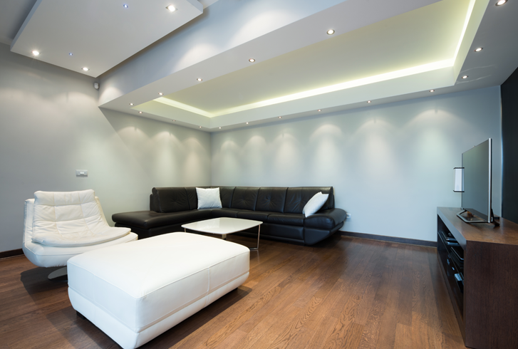 Plastic flooring in hotel apartment