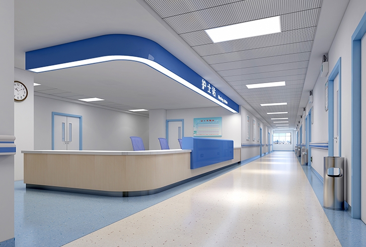 Hospital plastic floor